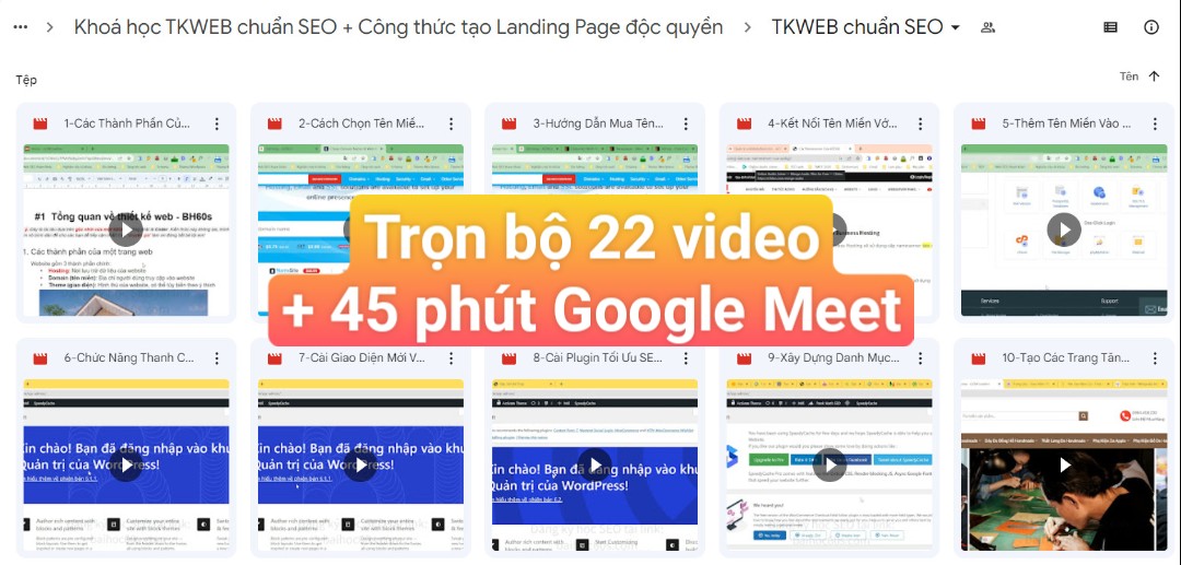 bộ video khoá học thiết kế web chuẩn seo