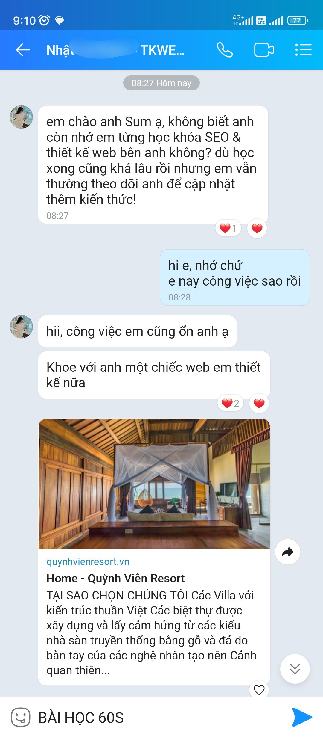 kết quả học viên khoá seo 106-1